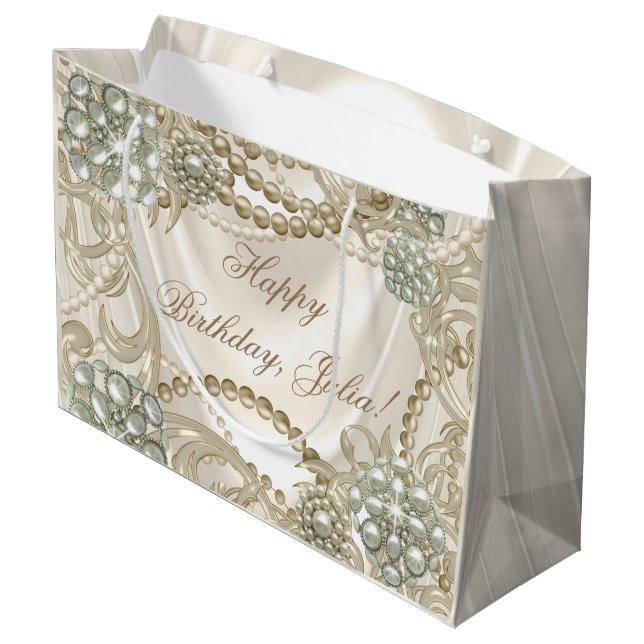 Elegant Satin Pärl Ivory (Baksidan Vinklad)
