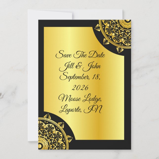 Elegant Save the Date Card, Wedding Announcement (Framsida)