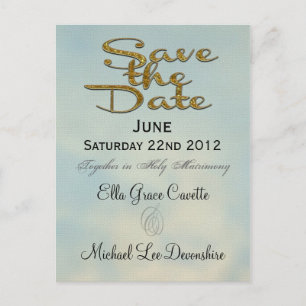 Elegant Save the Date II Bröllopspåminnelse Meddelande Vykort