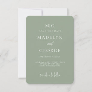 Elegant save the date-inbjudan med en enkel avgift spara datumet