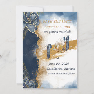 Elegant Save The Date-kort | Hamza U Rita Inbjudningar