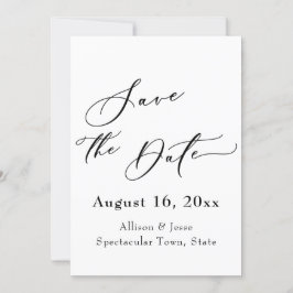 Elegant Save the Date-kort Vallmo Guldkonfetti Spara Datumet