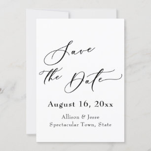 Elegant Save the Date-kort Vallmo Guldkonfetti Spara Datumet