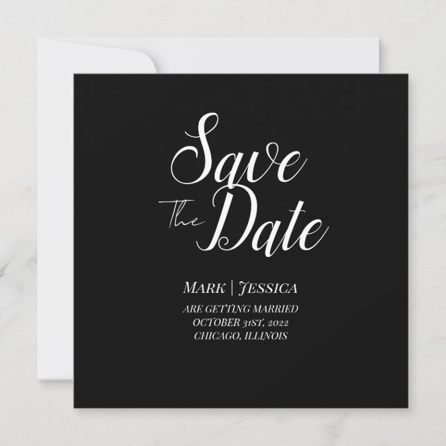 Elegant Save The Date Thank you Card Tack Kort (Framsida)
