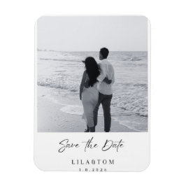 Elegant Save the Date Wedding Card Magnet