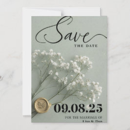 Elegant Save the Date Wedding Invitation  Magnetisk Inbjudningskort
