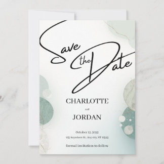 Elegant Save the Date Wedding Invitation Spara Datumet