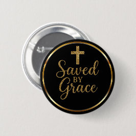 Elegant Saved By Grace Black & Gold Christian Knapp