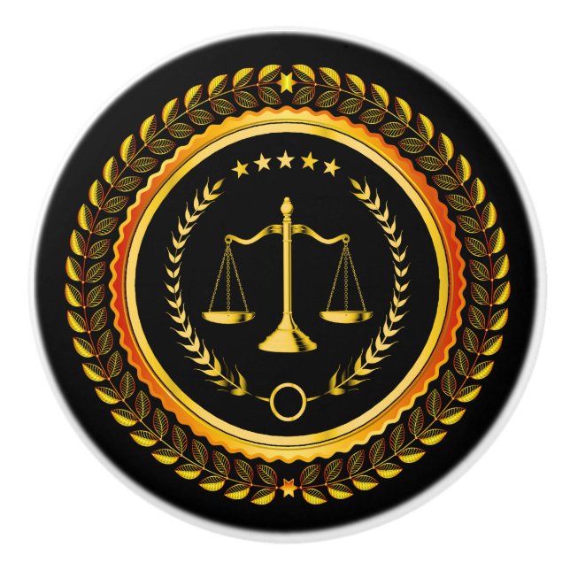 Elegant Scalof Justice Drawer Knobs - SRF Knopp (Framsidan)