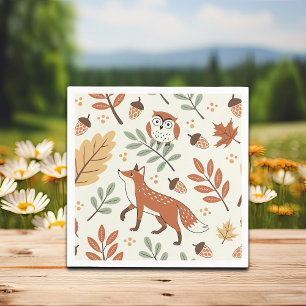 Elegant Scandinavian Fall Mönster Pappersservett
