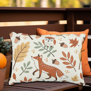 Elegant Scandinavian Fall Mönster Prydnadskudde