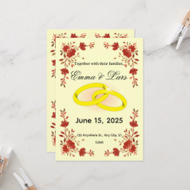 Elegant Scandinavian Floral Invite, Editable Templ Inbjudningar