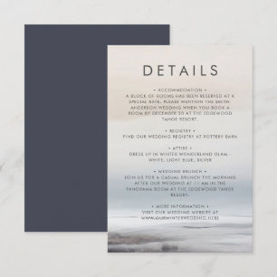 Elegant Scenia Abstrakt Ligcape Winter Wedding Tilläggskort