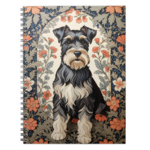 Elegant Schnauzer William Morris Inspired Floral