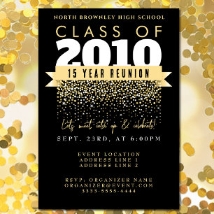 Elegant School Reunion Design Inbjudningar