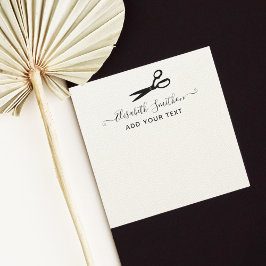 Elegant Scissors Hairdresser Personal Stationery Anteckningskort
