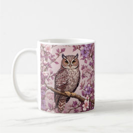 Elegant Scops Uggla Lila Blommigt Kaffemugg
