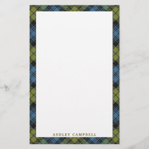 Elegant Scottish Campbell Tartan Play Brevpapper