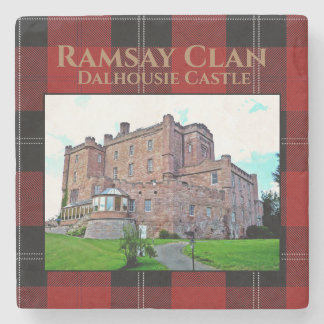 Elegant Scottish Ramsay Klan Castle Tartan Stenunderlägg