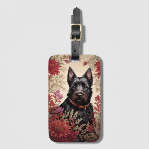 Elegant Scottish Terrier Hund Porträtt Bagagebricka