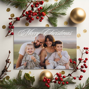 Elegant Script 2 Photo God jul Julkort