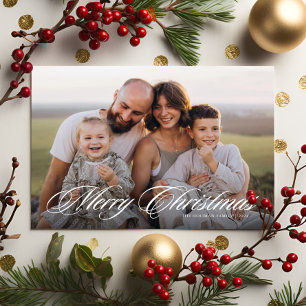Elegant Script 2 Photo God jul Julkort