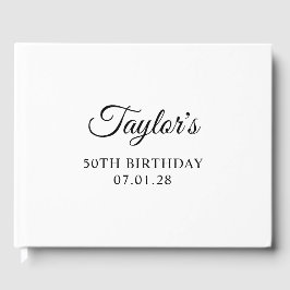 Elegant Script 50-årsdag Gästböcker
