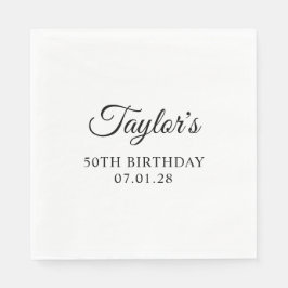 Elegant Script 50-årsdag Pappersservett