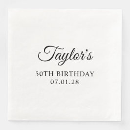 Elegant Script 50-årsdag Pappersservett