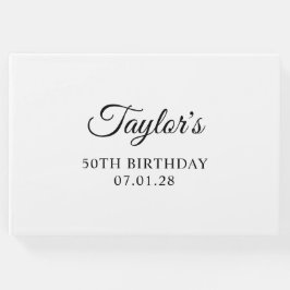 Elegant Script 50:e födelsedagen Gästböcker