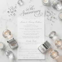 Elegant Script 60-års diamant bröllopsjubileum