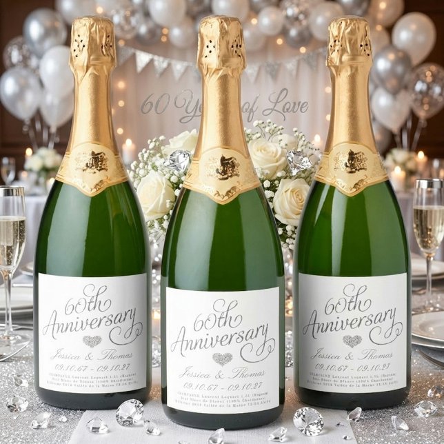 Elegant Script 60-års diamantbröllopsjubileum (Skapare uppladdad)