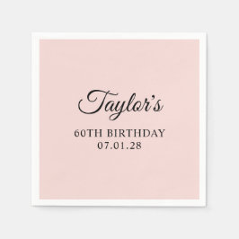 Elegant Script 60-årsdag Pappersservett