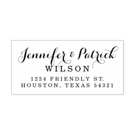 Elegant Script Adress Självfärgande Stämpel