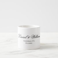 Elegant Script-bild och Groom Expresso Mugg