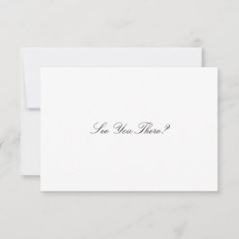 Elegant Script Black and White Bröllop OSA Kort