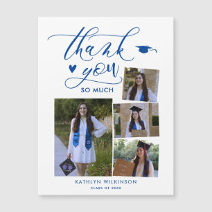 Elegant Script Blue 4 Photo Studenten Tack