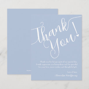 Elegant Script Boy Shower Blue Tack Kort