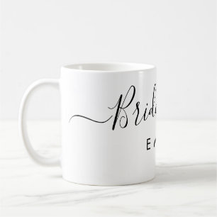 Elegant Script Bridesmaid Personlig Namn Kaffemugg