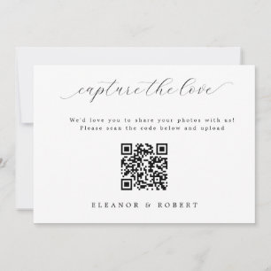 Elegant Script Bröllop Capture the Kärlek QR Code