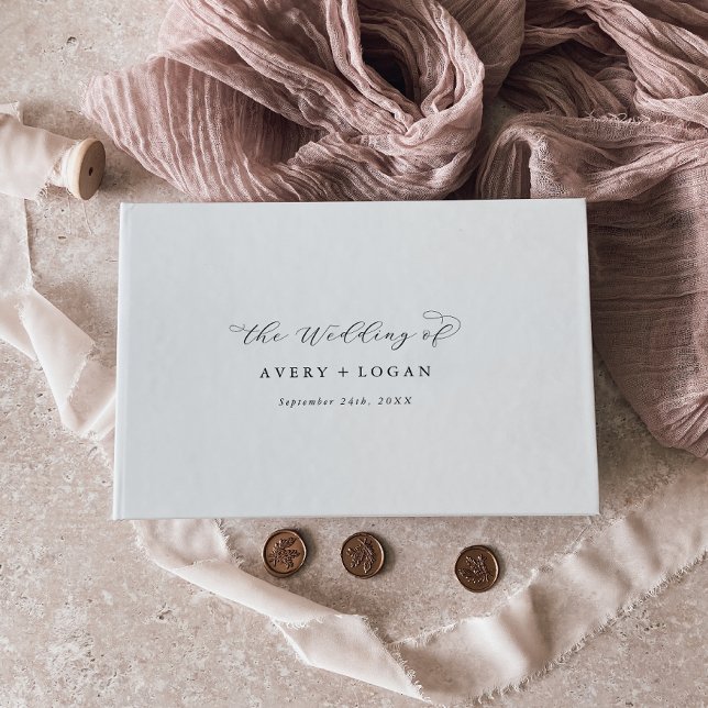 Elegant Script Bröllop Guest Bok (Skapare uppladdad)