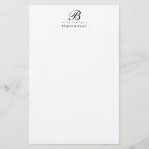 Elegant Script Bröllop Monogram i Färg Brevpapper