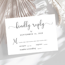 Elegant Script Bröllop OSA Kort