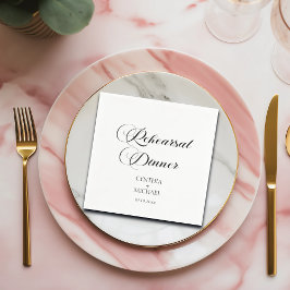 Elegant Script Bröllop Rehearsal Middag Pappersservett