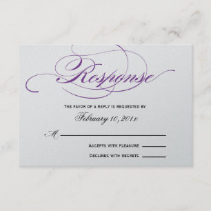 Elegant Script Bröllop-svar OSA Kort