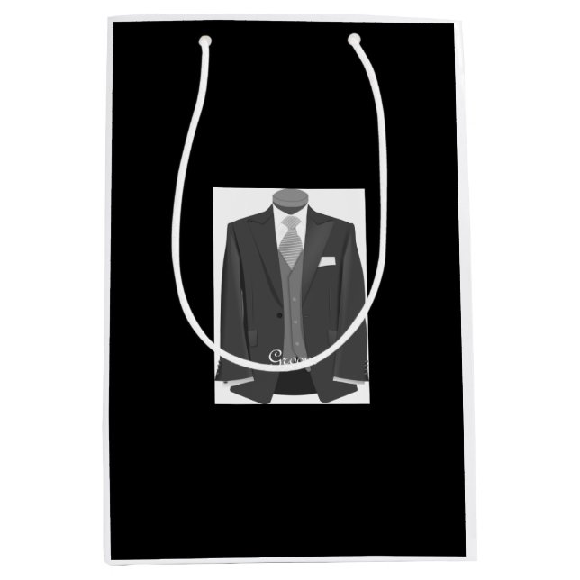 Elegant Script Bröllop Tuxedo Kostym Bäste Man Sva (Framsidan)
