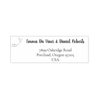 Elegant Script Bröllops returadress stämpel