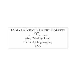 Elegant Script Bröllops returadress stämpel