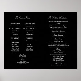 Elegant Script Bröllopsprogram Inside Download Poster