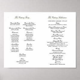 Elegant Script Bröllopsprogram Inside Download Poster